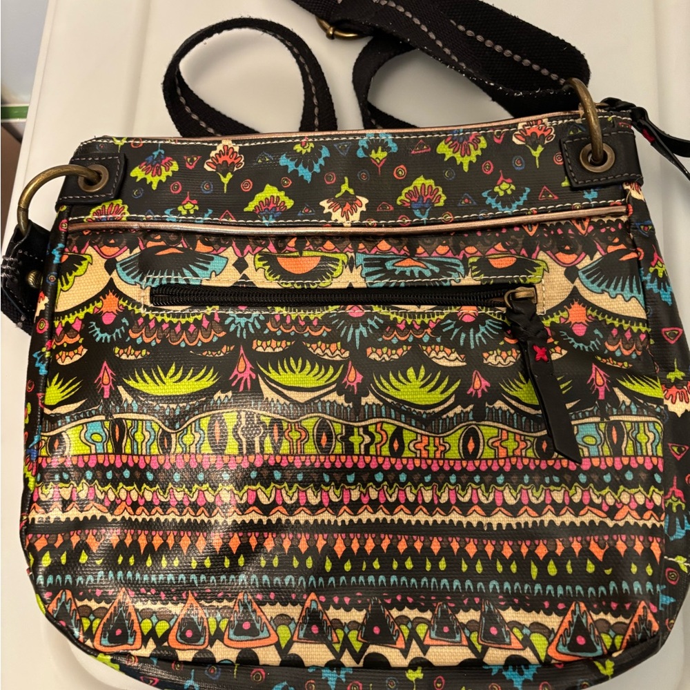 Colorful Patterned Sak Roots peace Crossbody Bag